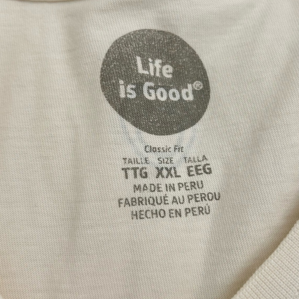Life Is Good Cream Short Sleeve Tee with Off-Road Graphic - Picture 3 of 5
